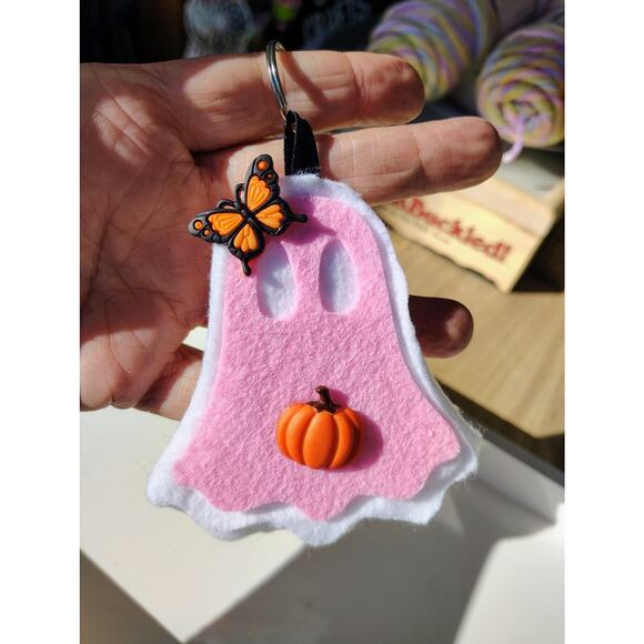 Cute Felt Ghost Keychain / Purse Charms BUNDLE 4 FOR 410 - Picture 8 of 11